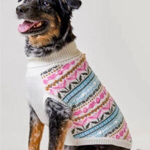Francesca Heart Fair Isle Dog Sweater